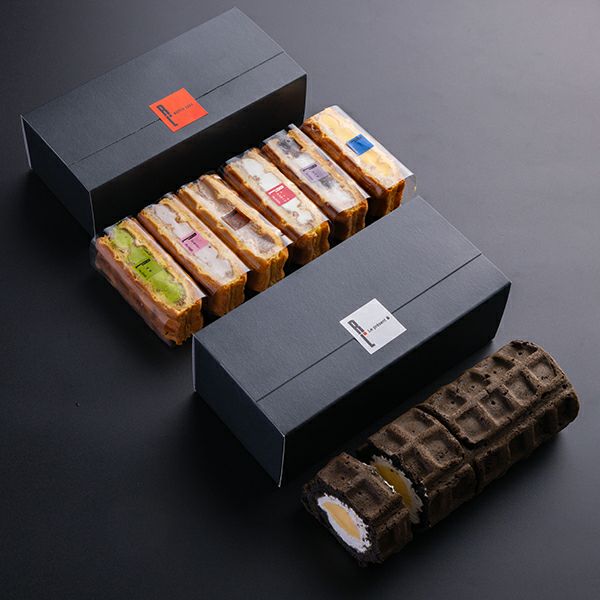 ワッフル6種+くるくるワッフルセット(大人のバニラカスタードロール